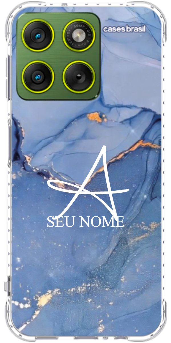 Capinha para Celular Textura Marmorizada Azul