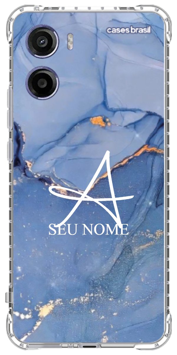 Capinha para Celular Textura Marmorizada Azul