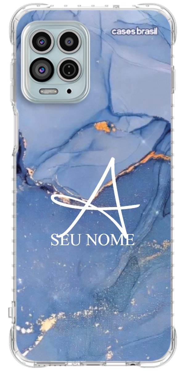 Capinha para Celular Textura Marmorizada Azul