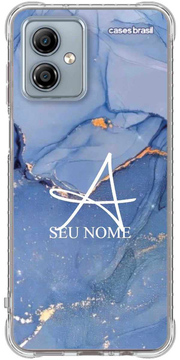 Capinha para Celular Textura Marmorizada Azul