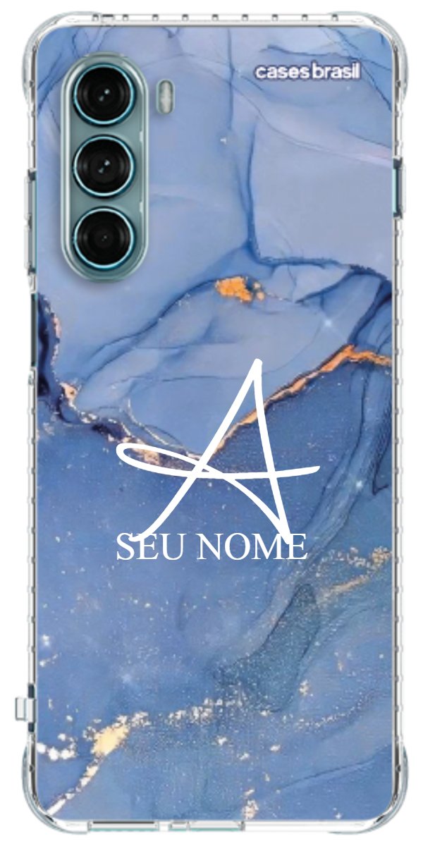 Capinha para Celular Textura Marmorizada Azul