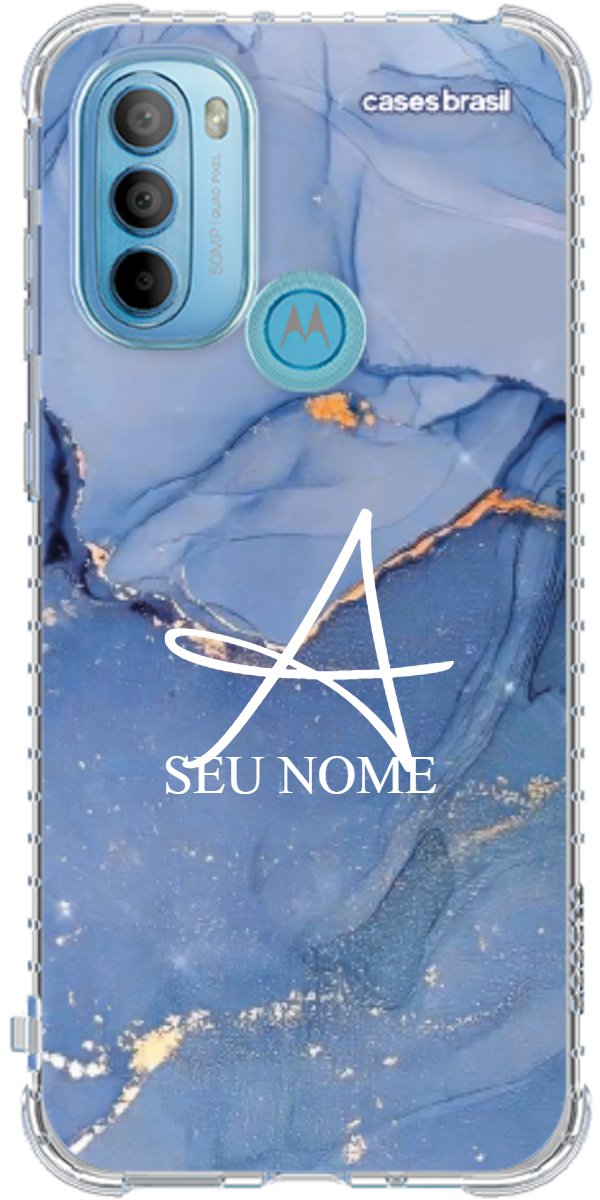 Capinha para Celular Textura Marmorizada Azul