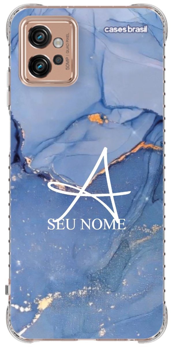 Capinha para Celular Textura Marmorizada Azul