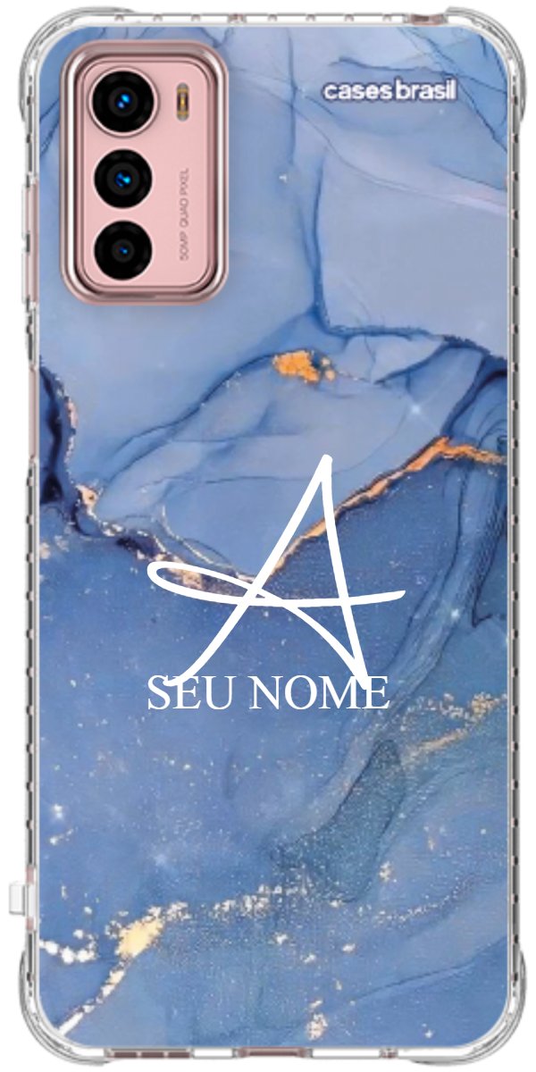 Capinha para Celular Textura Marmorizada Azul