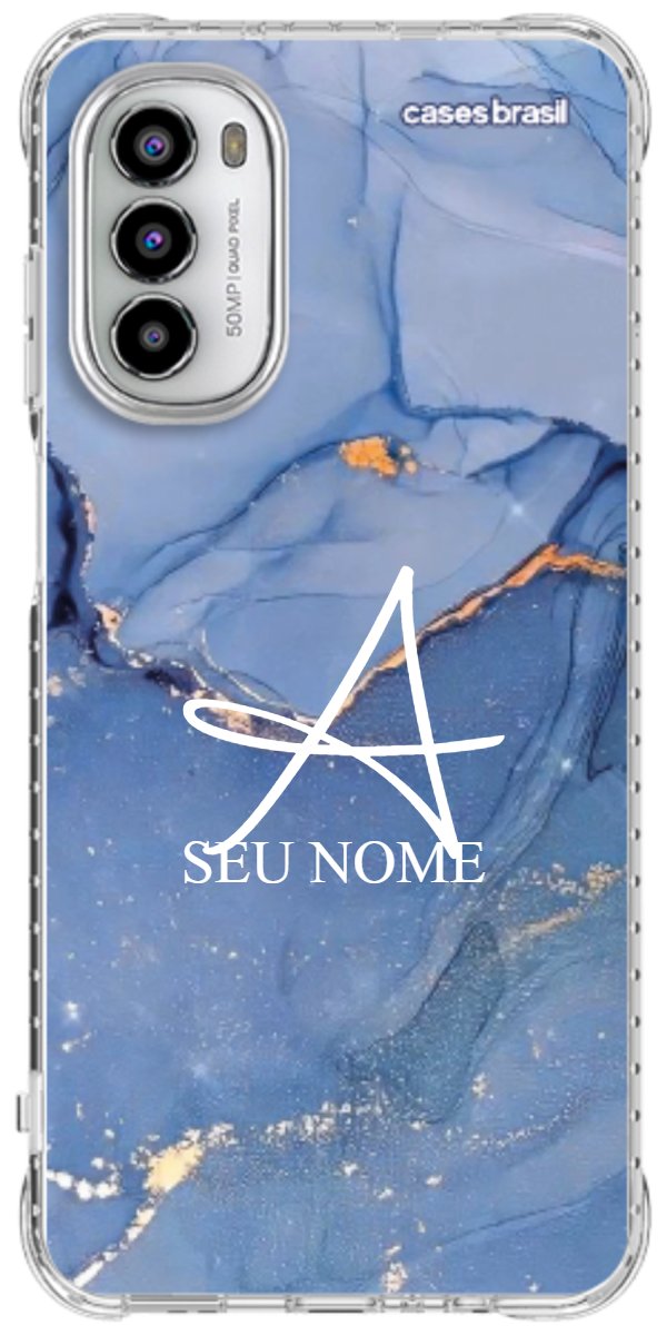 Capinha para Celular Textura Marmorizada Azul