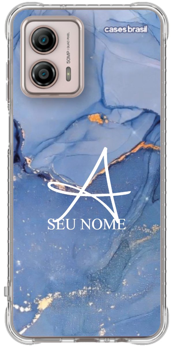 Capinha para Celular Textura Marmorizada Azul