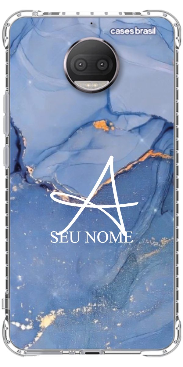 Capinha para Celular Textura Marmorizada Azul