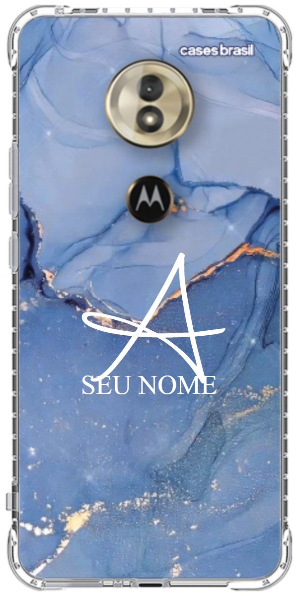 Capinha para Celular Textura Marmorizada Azul