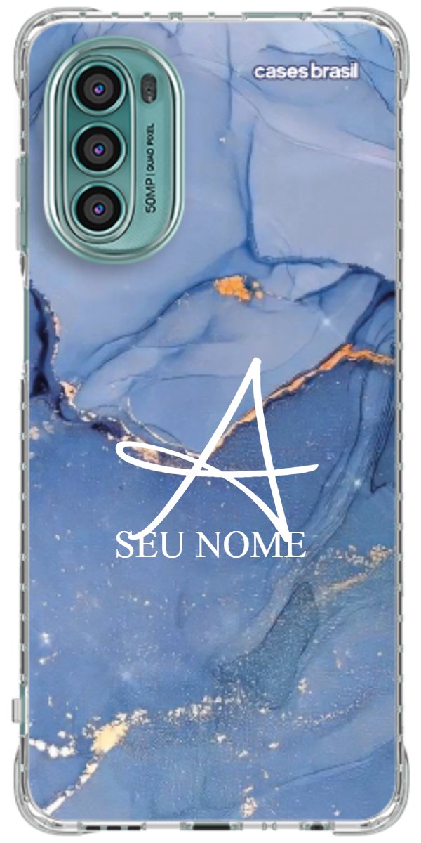 Capinha para Celular Textura Marmorizada Azul