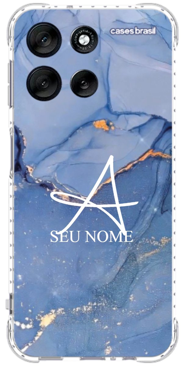 Capinha para Celular Textura Marmorizada Azul