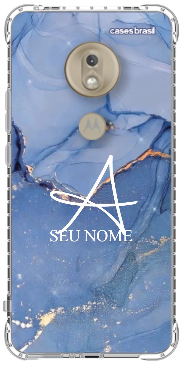 Capinha para Celular Textura Marmorizada Azul