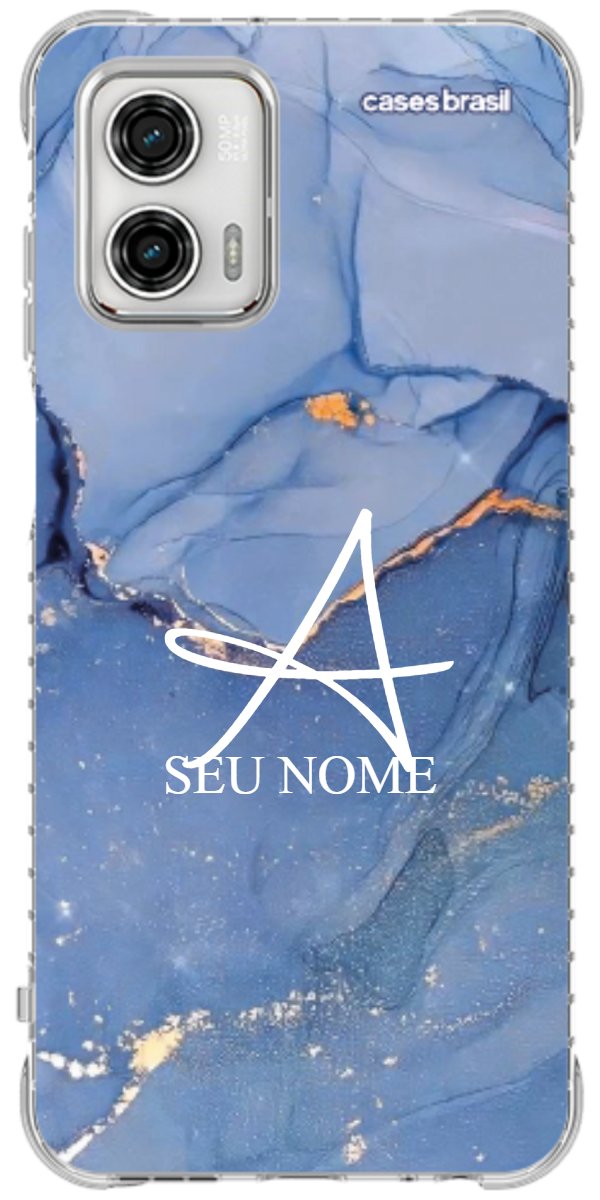 Capinha para Celular Textura Marmorizada Azul