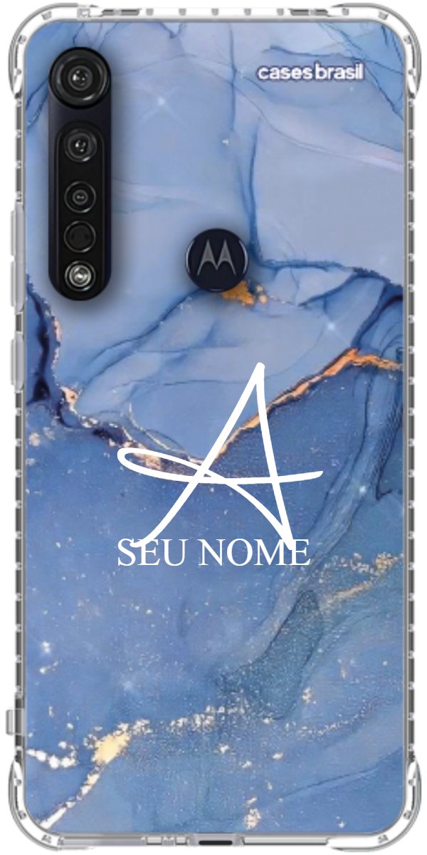 Capinha para Celular Textura Marmorizada Azul