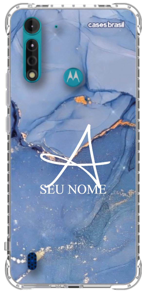 Capinha para Celular Textura Marmorizada Azul