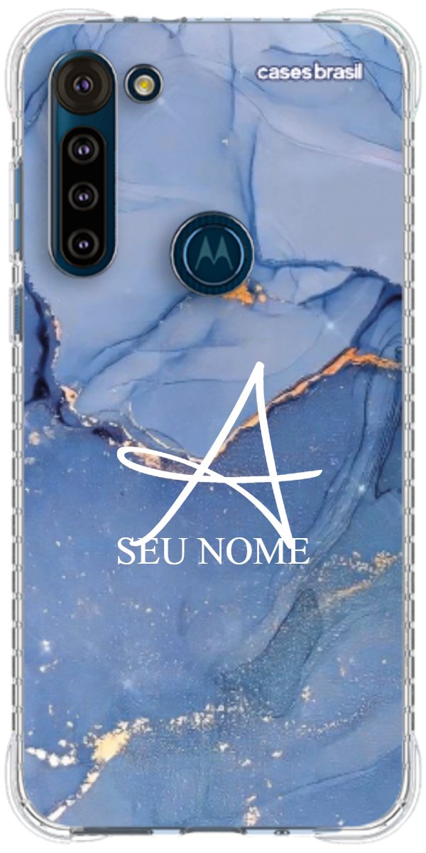 Capinha para Celular Textura Marmorizada Azul