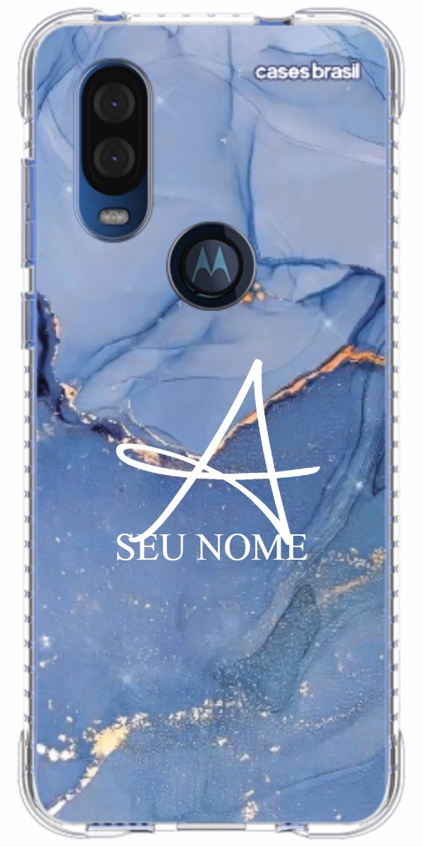 Capinha para Celular Textura Marmorizada Azul
