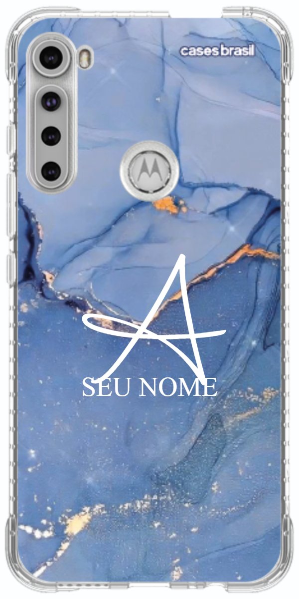 Capinha para Celular Textura Marmorizada Azul