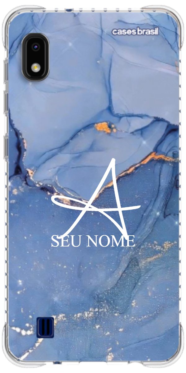 Capinha para Celular Textura Marmorizada Azul