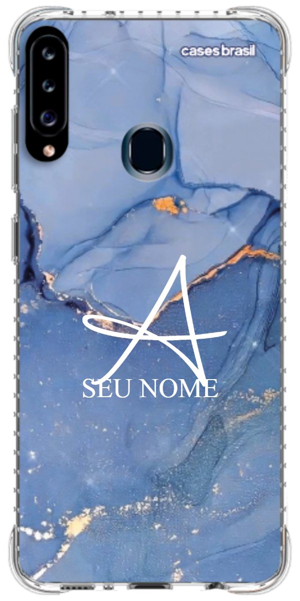 Capinha para Celular Textura Marmorizada Azul