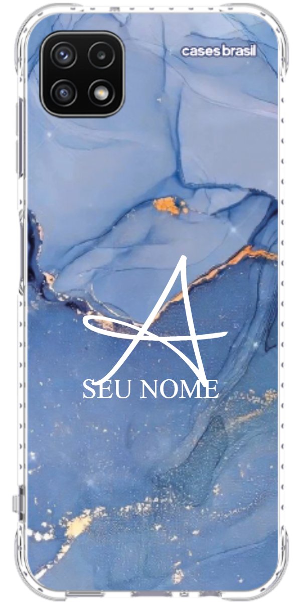 Capinha para Celular Textura Marmorizada Azul
