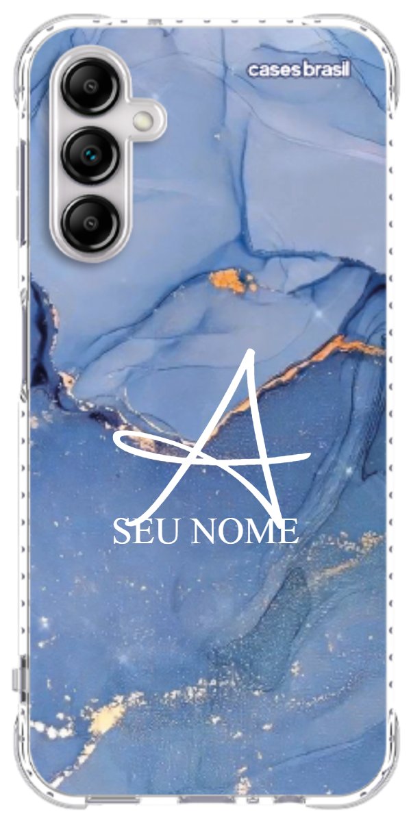 Capinha para Celular Textura Marmorizada Azul