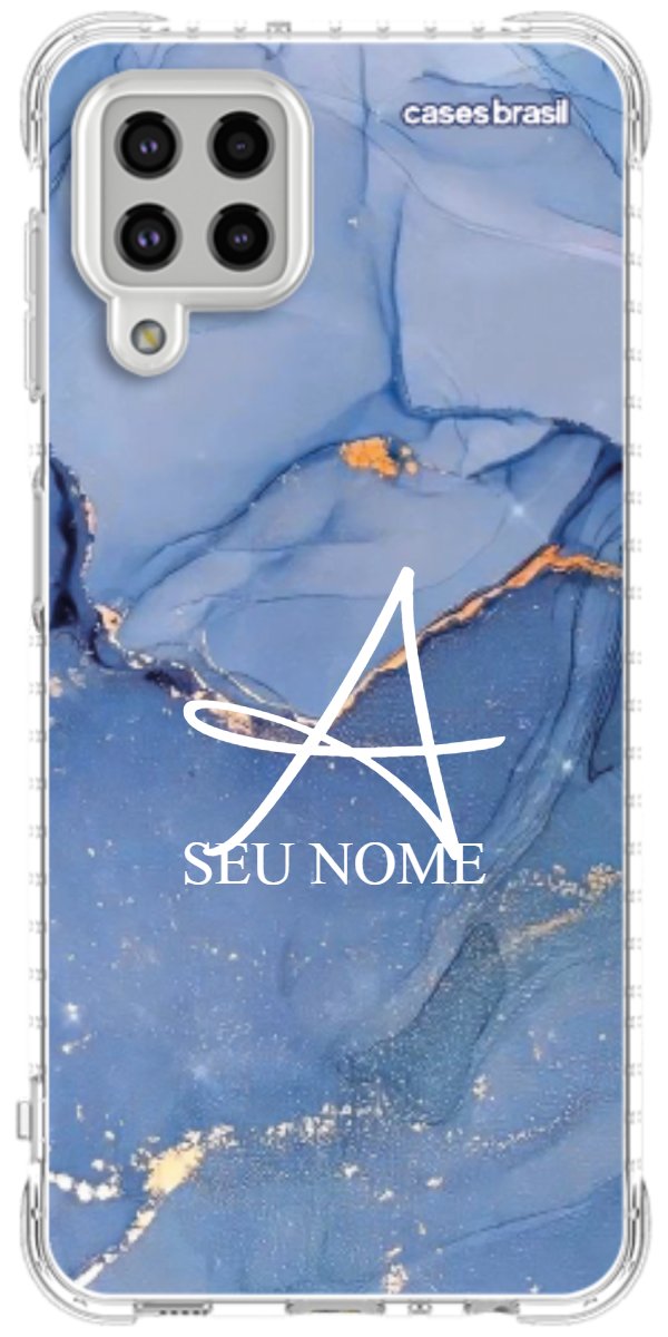 Capinha para Celular Textura Marmorizada Azul