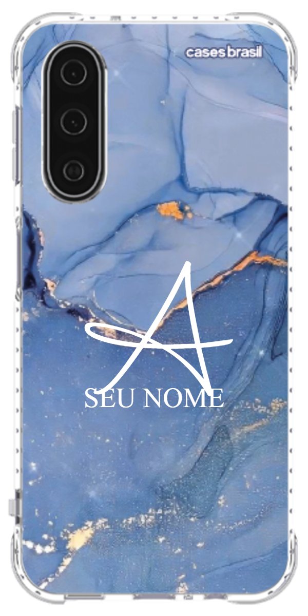 Capinha para Celular Textura Marmorizada Azul