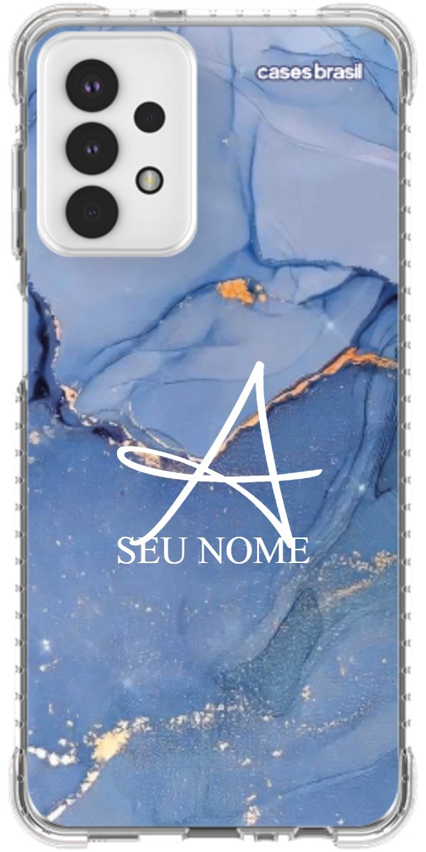 Capinha para Celular Textura Marmorizada Azul