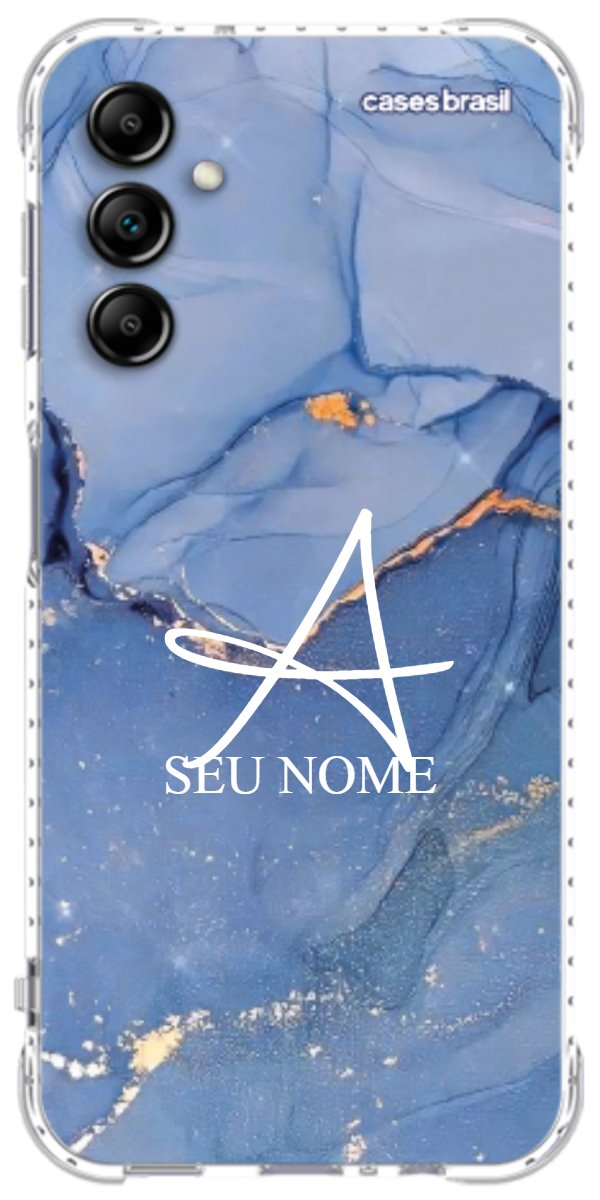 Capinha para Celular Textura Marmorizada Azul