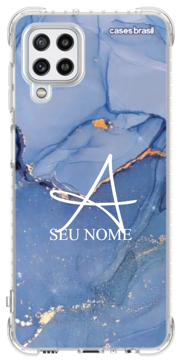 Capinha para Celular Textura Marmorizada Azul