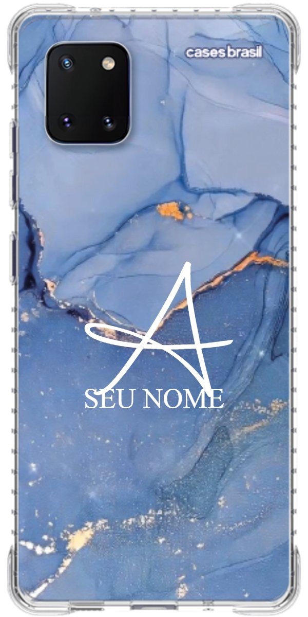 Capinha para Celular Textura Marmorizada Azul