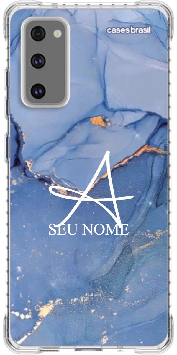 Capinha para Celular Textura Marmorizada Azul