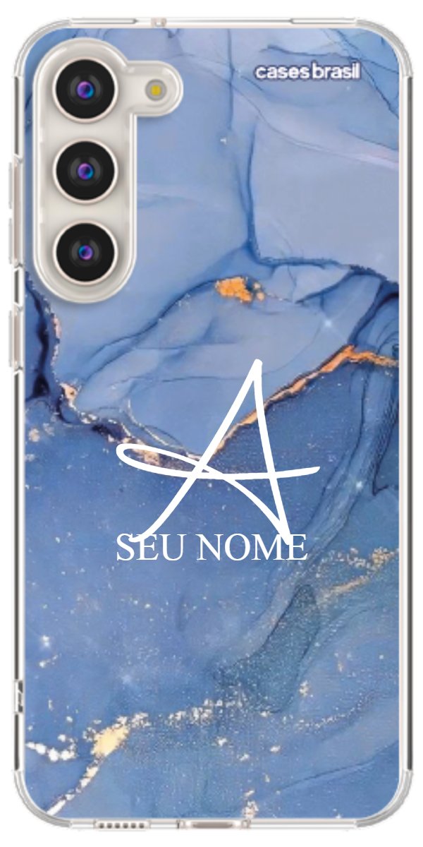 Capinha para Celular Textura Marmorizada Azul