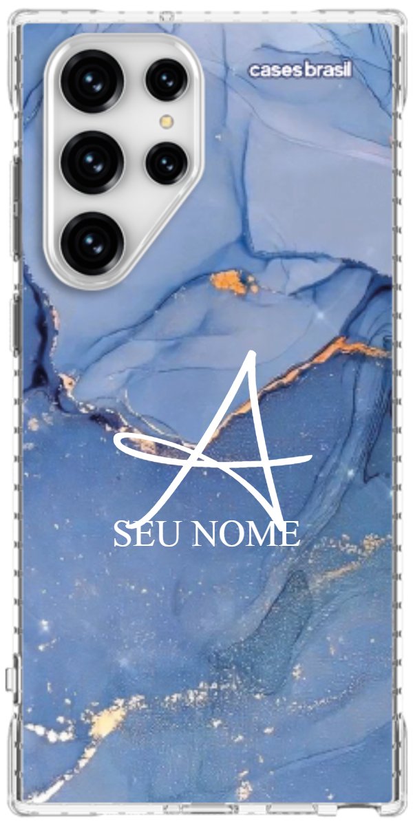 Capinha para Celular Textura Marmorizada Azul
