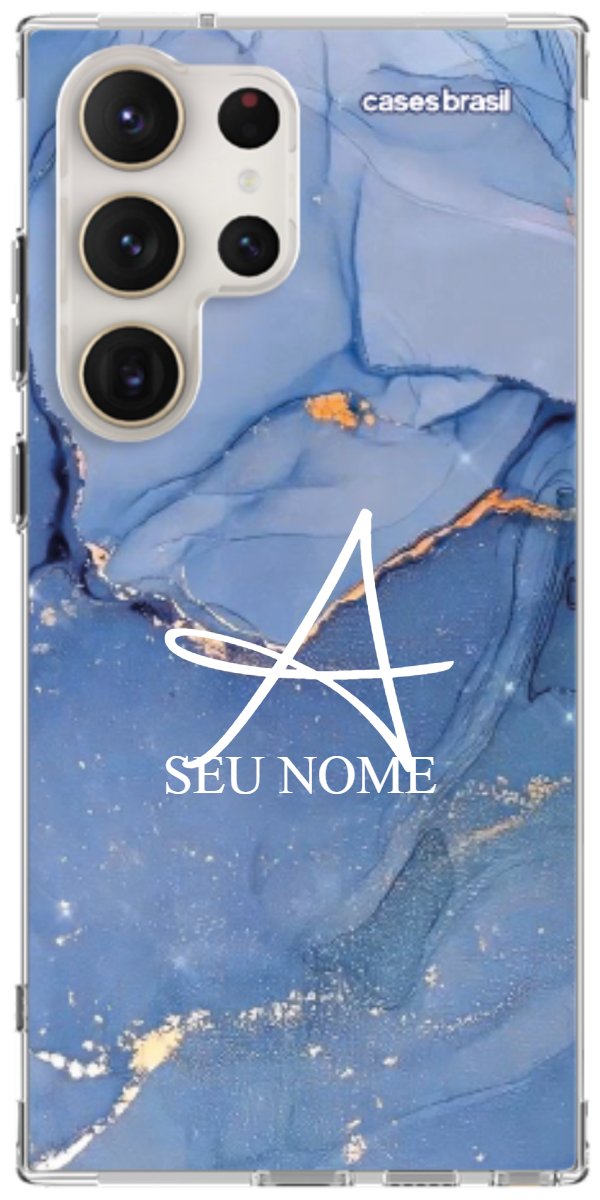 Capinha para Celular Textura Marmorizada Azul