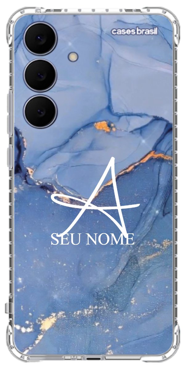 Capinha para Celular Textura Marmorizada Azul