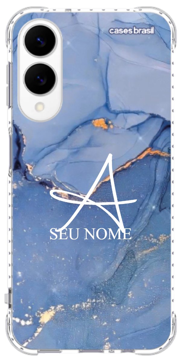 Capinha para Celular Textura Marmorizada Azul