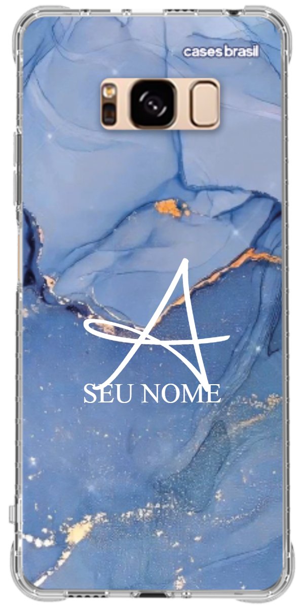 Capinha para Celular Textura Marmorizada Azul