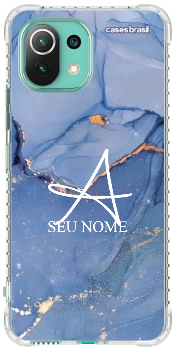 Capinha para Celular Textura Marmorizada Azul