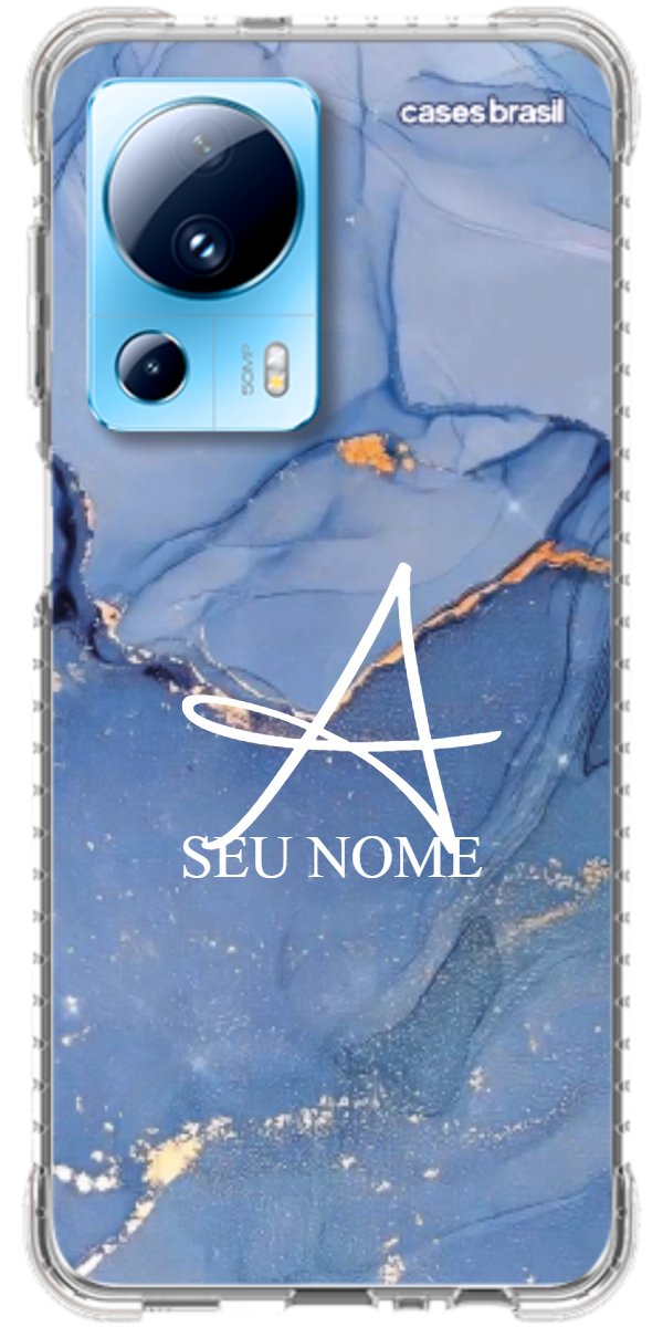 Capinha para Celular Textura Marmorizada Azul
