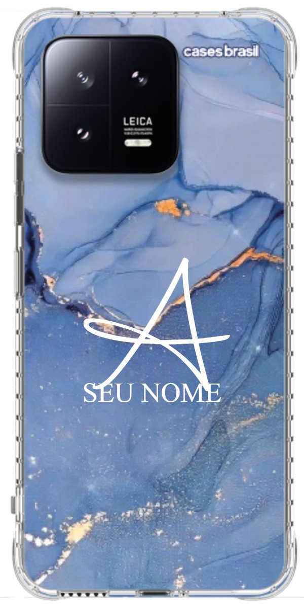 Capinha para Celular Textura Marmorizada Azul