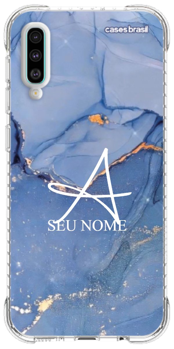 Capinha para Celular Textura Marmorizada Azul
