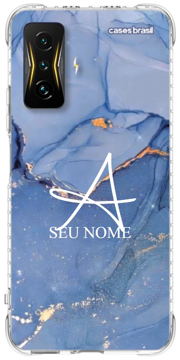 Capinha para Celular Textura Marmorizada Azul