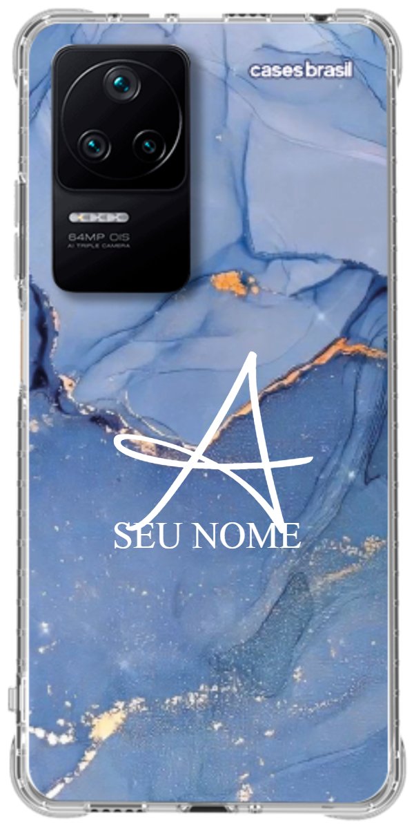 Capinha para Celular Textura Marmorizada Azul