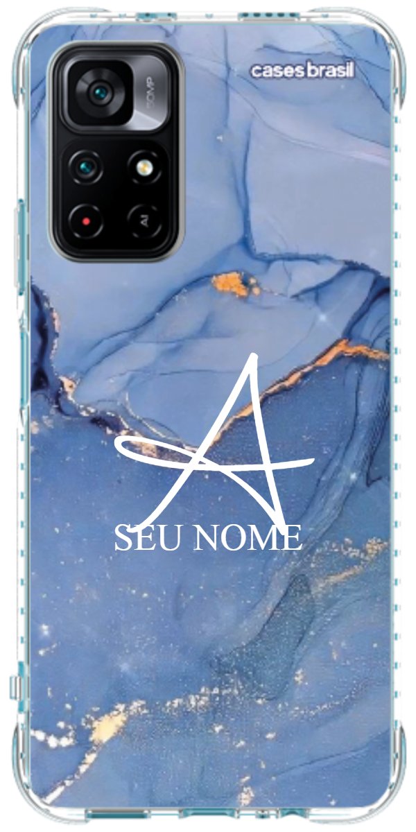 Capinha para Celular Textura Marmorizada Azul