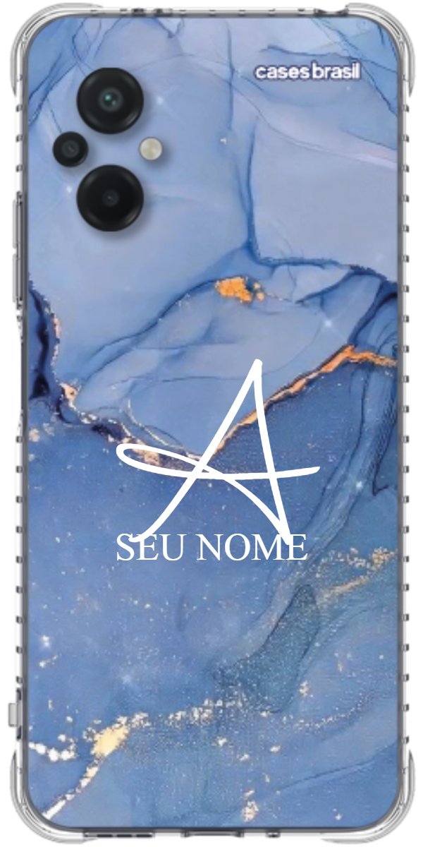 Capinha para Celular Textura Marmorizada Azul