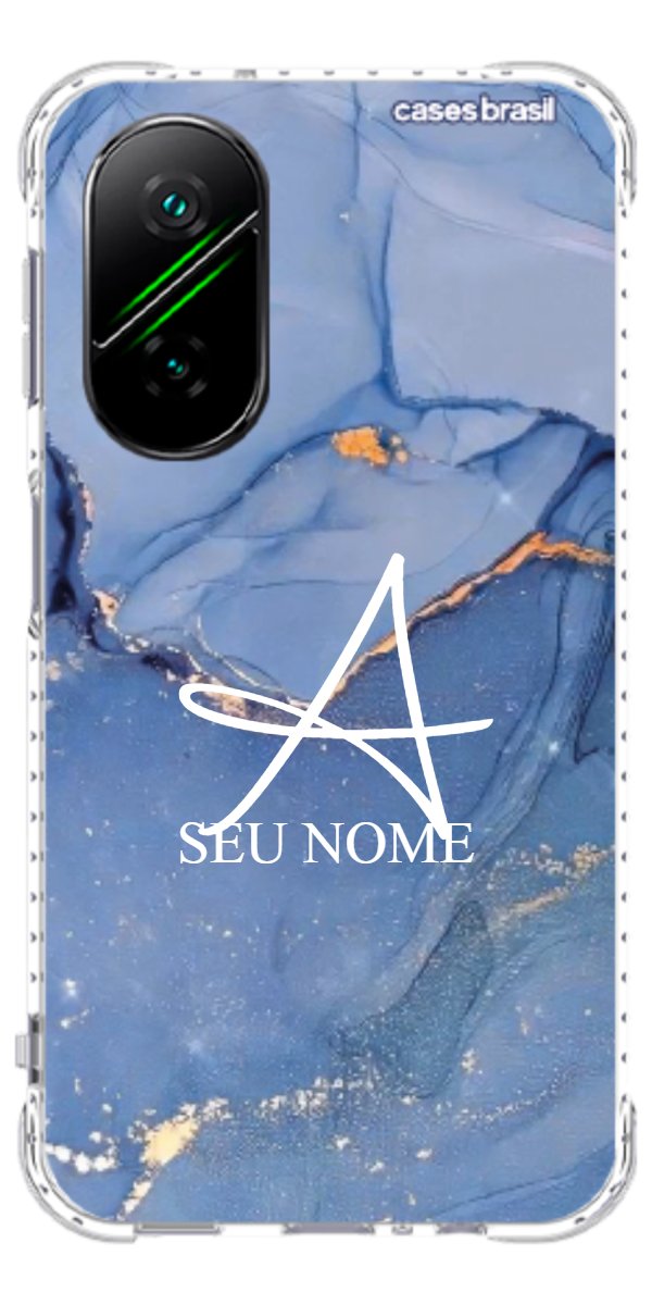 Capinha para Celular Textura Marmorizada Azul