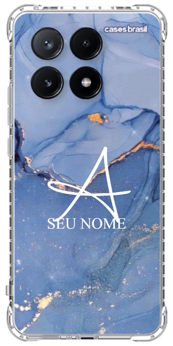 Capinha para Celular Textura Marmorizada Azul