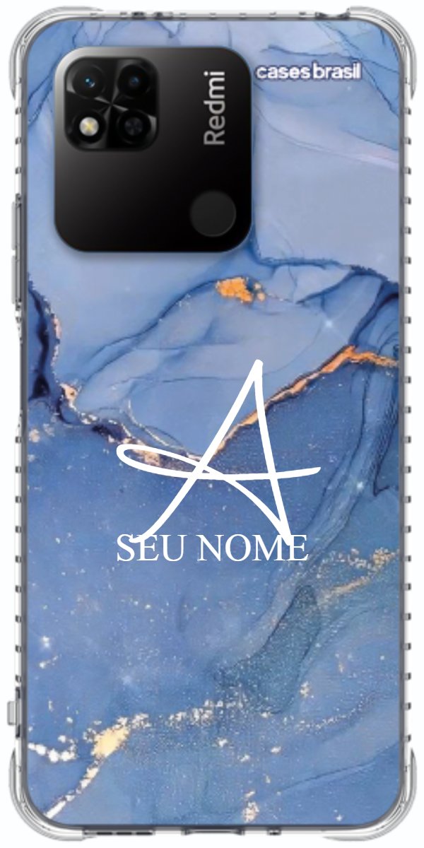 Capinha para Celular Textura Marmorizada Azul