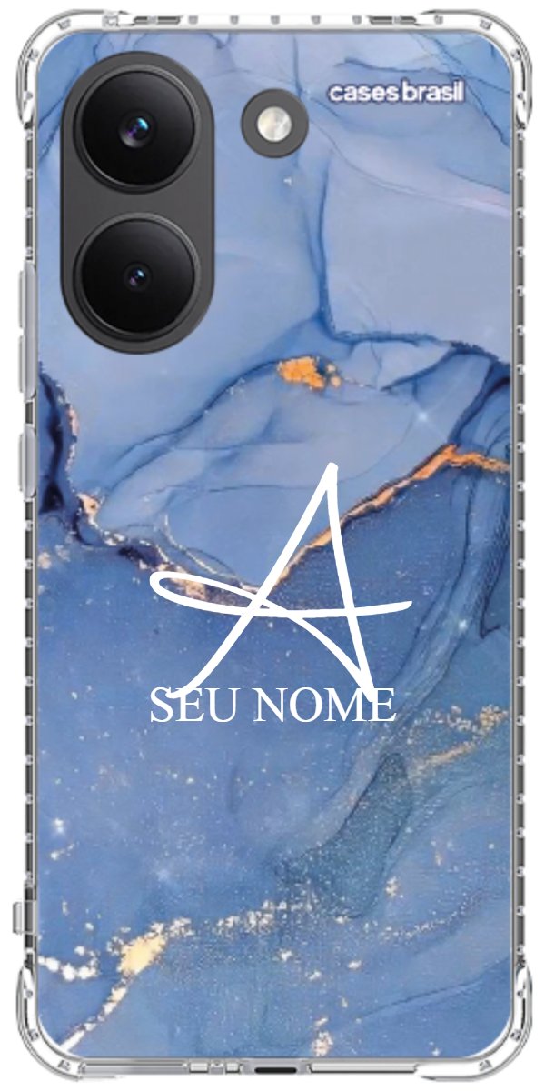 Capinha para Celular Textura Marmorizada Azul